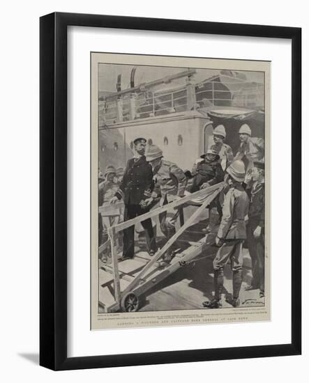 Landing a Wounded and Captured Boer General at Cape Town-Frederic De Haenen-Framed Giclee Print