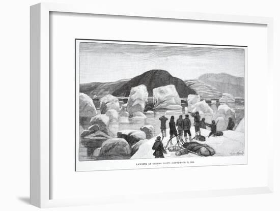 Landing at Eskimo Point, September 29, 1883, Pub. London 1886-J. Steeple Davis-Framed Giclee Print