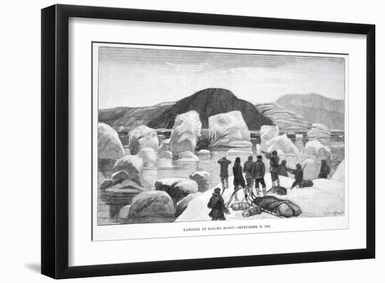 Landing at Eskimo Point, September 29, 1883, Pub. London 1886-J. Steeple Davis-Framed Giclee Print