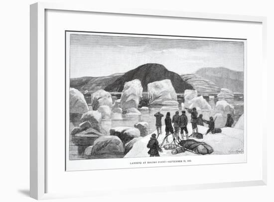 Landing at Eskimo Point, September 29, 1883, Pub. London 1886-J. Steeple Davis-Framed Giclee Print