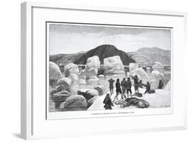 Landing at Eskimo Point, September 29, 1883, Pub. London 1886-J. Steeple Davis-Framed Giclee Print