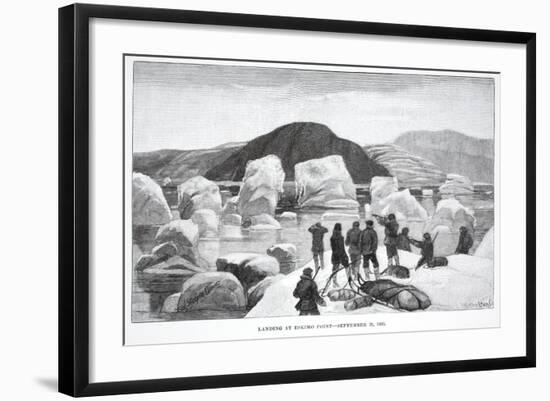 Landing at Eskimo Point, September 29, 1883, Pub. London 1886-J. Steeple Davis-Framed Giclee Print