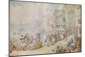 'Landing at Greenwich', c1780-Thomas Rowlandson-Mounted Giclee Print