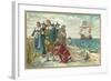 Landing at Plymouth Rock-null-Framed Art Print