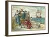 Landing at Plymouth Rock-null-Framed Art Print