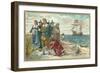 Landing at Plymouth Rock-null-Framed Art Print