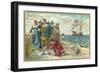 Landing at Plymouth Rock-null-Framed Art Print