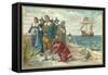 Landing at Plymouth Rock-null-Framed Stretched Canvas