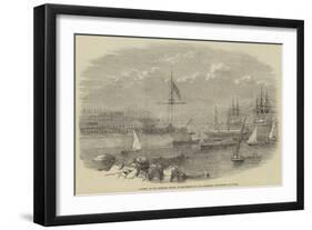 Landing, at the Dockyard Bander, of the Remains of Lord Frederick Fitzclarence, at Bombay-null-Framed Giclee Print