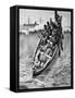 Landing Boat & Breaking Waves Gulf of Guinea 1902-Chris Hellier-Framed Stretched Canvas
