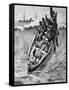Landing Boat & Breaking Waves Gulf of Guinea 1902-Chris Hellier-Framed Stretched Canvas