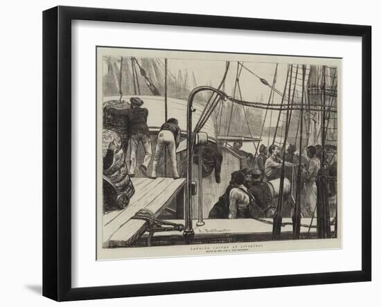 Landing Cotton at Liverpool-Arthur Boyd Houghton-Framed Giclee Print