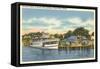 Landing Dock, Peaks Island, Maine-null-Framed Stretched Canvas