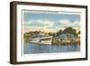 Landing Dock, Peaks Island, Maine-null-Framed Art Print