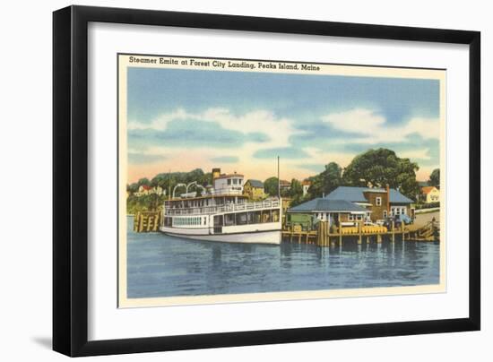 Landing Dock, Peaks Island, Maine-null-Framed Art Print