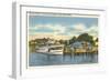 Landing Dock, Peaks Island, Maine-null-Framed Art Print