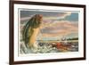 Landing Giant Fish-null-Framed Premium Giclee Print