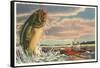 Landing Giant Fish-null-Framed Stretched Canvas