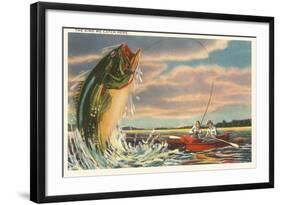 Landing Giant Fish-null-Framed Art Print