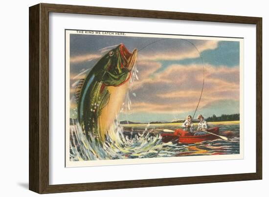 Landing Giant Fish-null-Framed Art Print