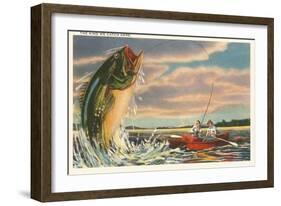 Landing Giant Fish-null-Framed Art Print