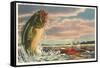 Landing Giant Fish-null-Framed Stretched Canvas