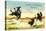 Landing in Cheyenne, Rodeo Scenes, Wyoming-null-Stretched Canvas