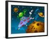 Landing of Aliens-sababa66-Framed Art Print