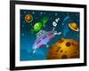 Landing of Aliens-sababa66-Framed Art Print