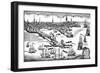 Landing of British troops at Boston harbour, 1768-Paul Revere-Framed Premium Giclee Print