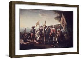 Landing of Columbus-John Vanderlyn-Framed Giclee Print