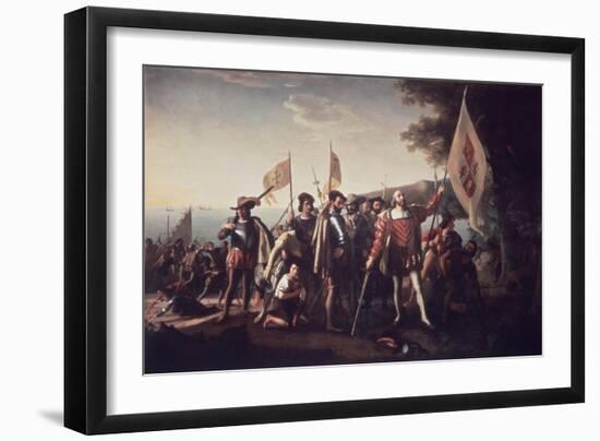 Landing of Columbus-John Vanderlyn-Framed Giclee Print