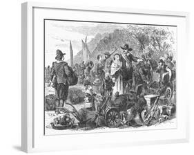 Landing of Dutch Colony on Staten Island-null-Framed Giclee Print
