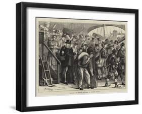 Landing of French Refugees at London Bridge-Matthew White Ridley-Framed Giclee Print