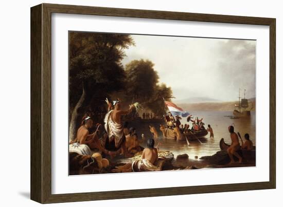 Landing of Henry Hudson, 1608 at Verplanck Point, Near Peekskill, New York-Robert Walter Weir-Framed Giclee Print