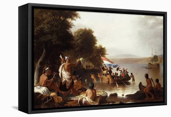 Landing of Henry Hudson, 1608 at Verplanck Point, Near Peekskill, New York-Robert Walter Weir-Framed Stretched Canvas