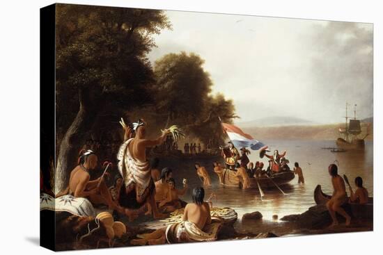 Landing of Henry Hudson, 1608 at Verplanck Point, Near Peekskill, New York-Robert Walter Weir-Stretched Canvas