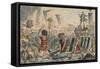 Landing of Julius Caesar, 1850-John Leech-Framed Stretched Canvas
