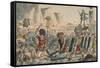 Landing of Julius Caesar, 1850-John Leech-Framed Stretched Canvas