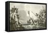 Landing of Julius Caesar-English School-Framed Stretched Canvas