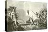 Landing of Julius Caesar-English School-Stretched Canvas