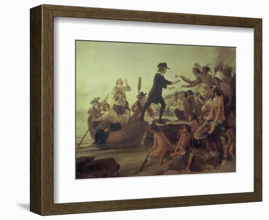 Landing of Roger Williams, 1636-Alonzo Chappel-Framed Giclee Print