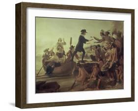 Landing of Roger Williams, 1636-Alonzo Chappel-Framed Giclee Print