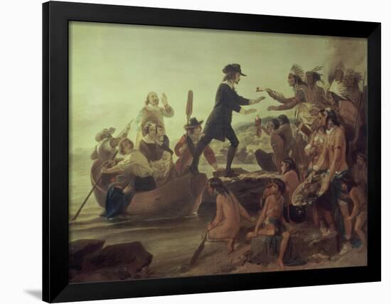 Landing of Roger Williams, 1636-Alonzo Chappel-Framed Giclee Print