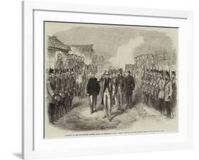 Landing of Sir Rutherford Alcock, Kcb, at Yokohama, Japan-null-Framed Giclee Print