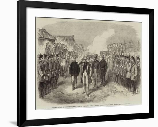 Landing of Sir Rutherford Alcock, Kcb, at Yokohama, Japan-null-Framed Giclee Print