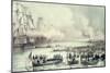 Landing of the American Force at Vera Cruz, Under General Scott, March, 1847-Currier & Ives-Mounted Giclee Print