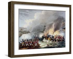 'Landing of the British Troops in Egypt, March 1801', 1815-Thomas Sutherland-Framed Giclee Print