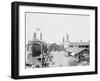 Landing of the Cleveland Toledo Boats, Put-In-Bay, Ohio-null-Framed Photo