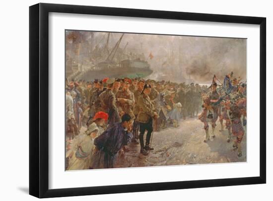 Landing of the First Canadian Division at St. Nazaire, 1915-Edgar Bundy-Framed Giclee Print